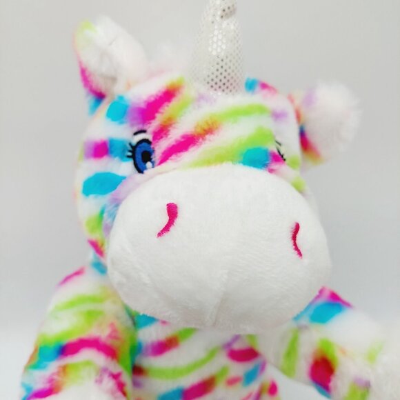 Sammie Kay Progressive Plush Unicorn Pink Rainbow White Multicolor Stuffed 10" - Picture 2 of 8